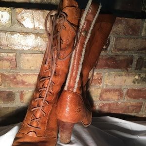Ugg Leather Lace-Up Boots